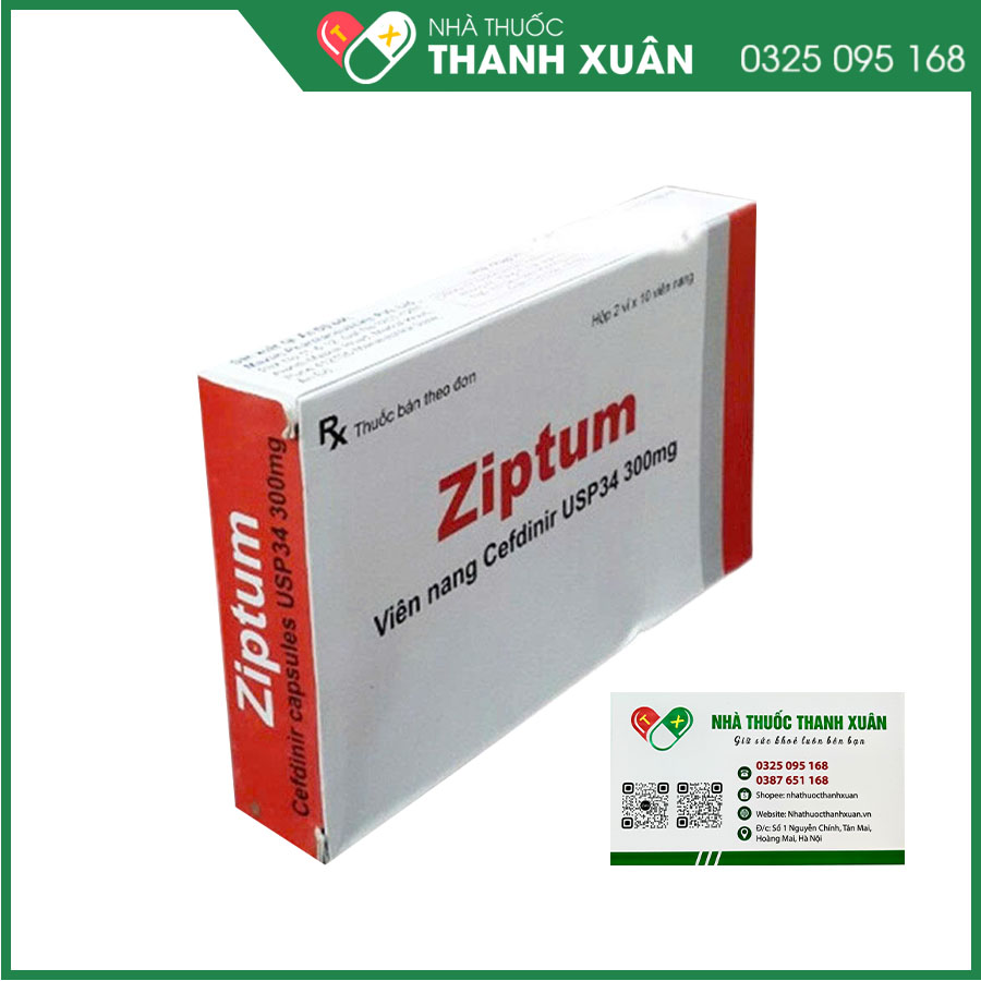 Ziptum điều trị viêm phổi, nhiễm khuẩn đường hô hấp, nhiễm khuẩn da và mô mềm